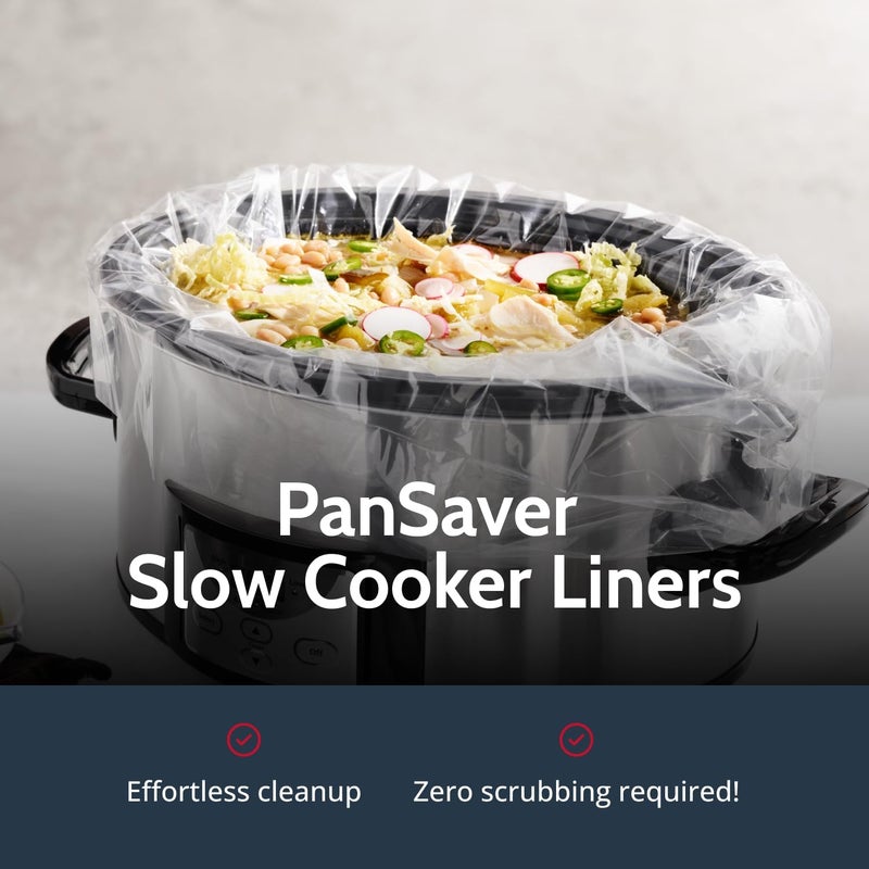 PanSaver EZ Clean Slow Cooker Liners - Disposable Liners & Bags for Instant Cleanup with No Scrubbing - Fits slow cookers and 9x13 pans, 25 Count - Image 3